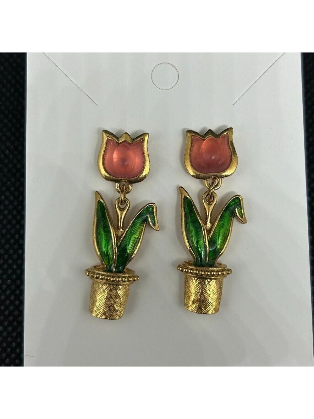 Vintage Avon Lucite Tulip earrings